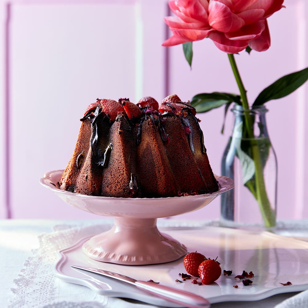 Chocolate, Strawberry and Rose Marble Crown Cake
 &ndash; Dairy Diary by Collins Debden