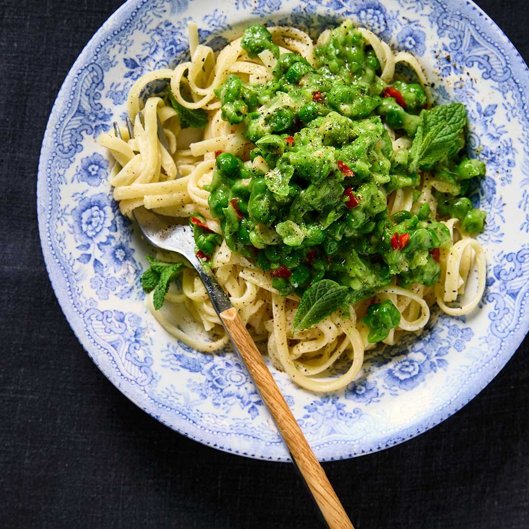 Minted Pea Linguine
 &ndash; Dairy Diary by Collins Debden