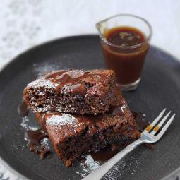Gooey Pud with Salted Caramel Sauce