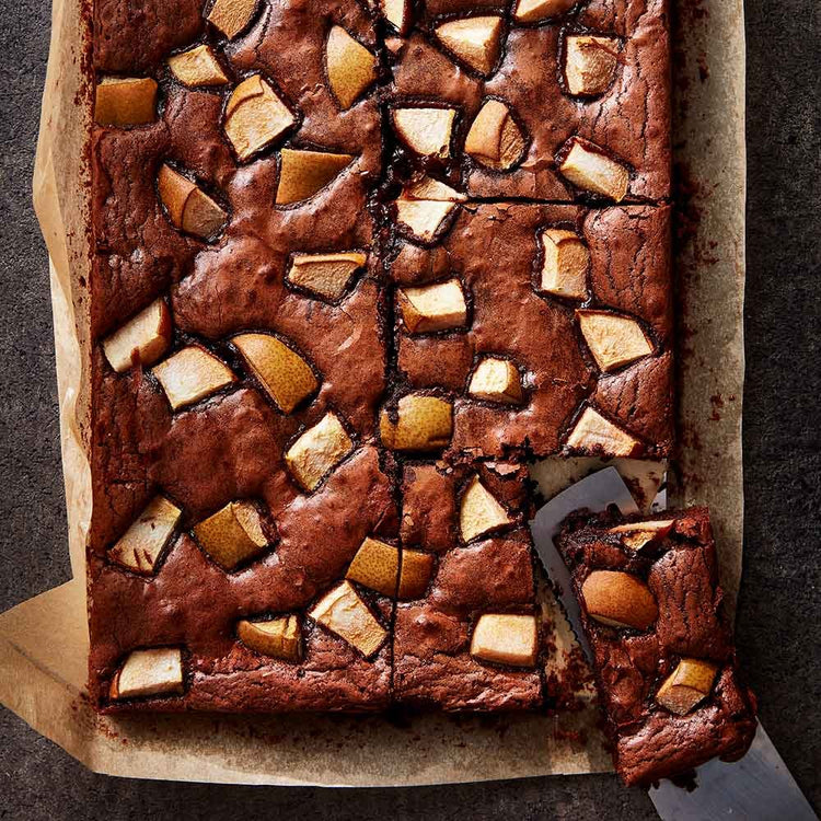 pear and chocolate brownies