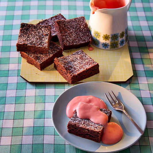 School Chocolate Cracknel with Pink, Green or Chocolate Custard