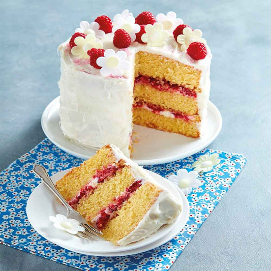 Almond & Raspberry Celebration Cake,Easter Lemon and White Chocolate Slice