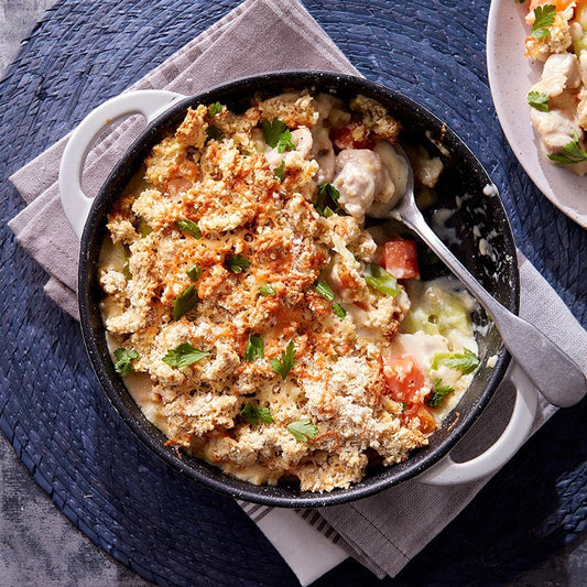 Chicken Leek & Cheddar Crumble