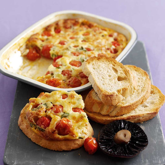 Creamy Cherry Tomato and Mushroom Toasts