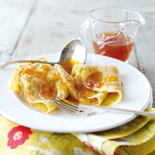 Crêpes with Brandy Marmalade Sauce