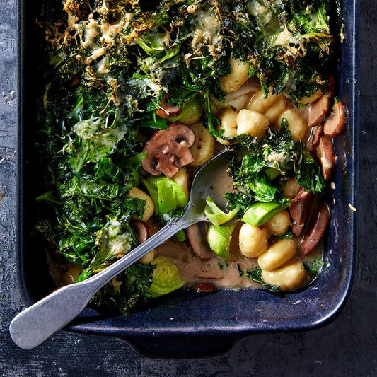 Roasted Gnocchi & Mushroom Soup Bake