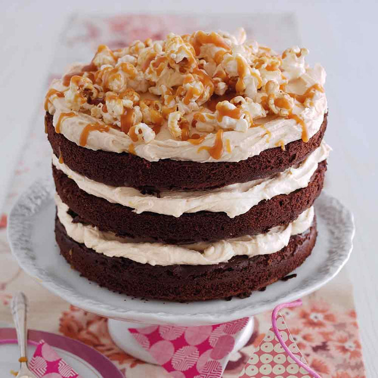 Peanut Butter & Popcorn Layer Cake