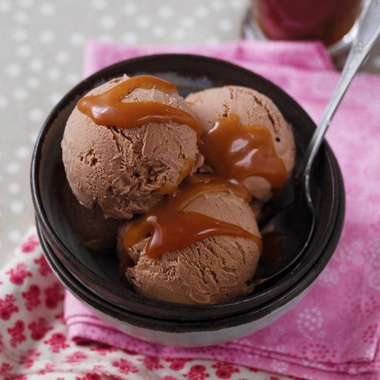 Chocolate Iced Cream with Salted Caramel