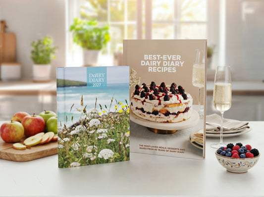 Dairy Diary 2027 Coastal Flower & Best Ever Dairy Diary Cookbook Bundle