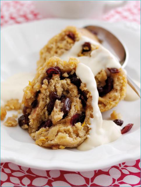 Cranberry and Raisin Spotted Dick