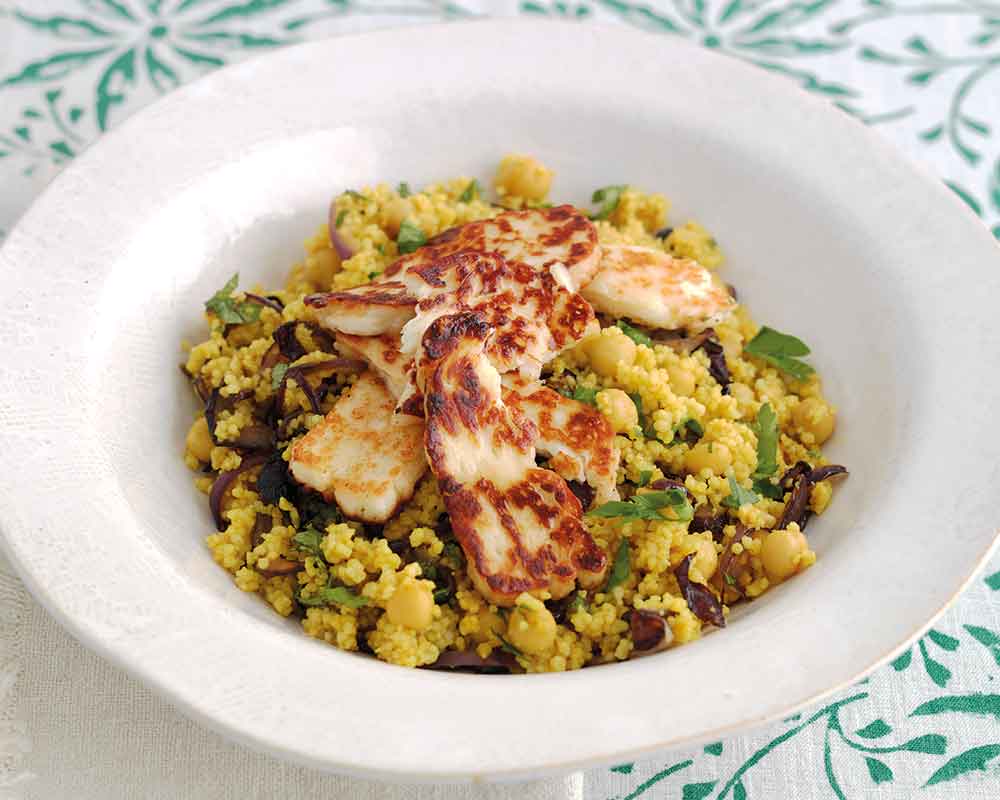 Honeyed Halloumi with Golden Couscous