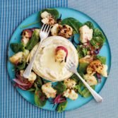 Roast Cauliflower with Baked Camembert