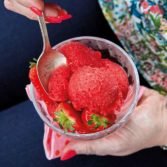 Strawberry Balsamic Sorbet