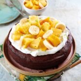 Tropical Flourless Chocolate Truffle Cake