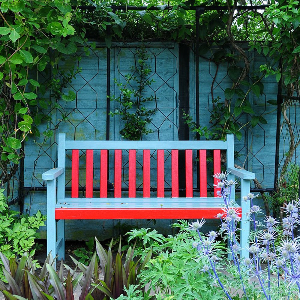 Shady garden bench